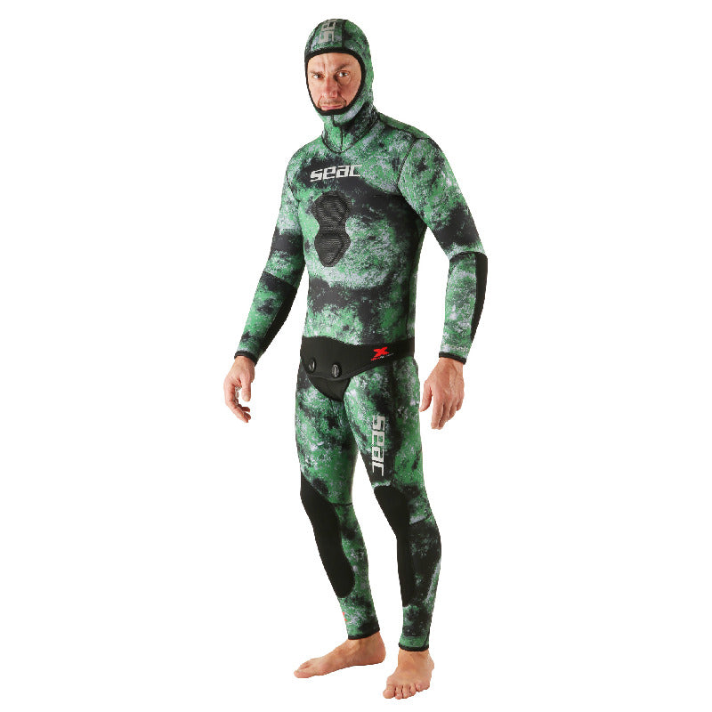 SEAC Tattoo Flex Green Spearfishing Suit (7MM TOP/5MM BOTTOM)