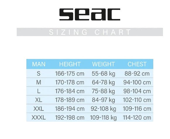 SEAC Black Shark Wetsuit (7MM TOP/5MM BOTTOM)