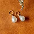 Mini Baroque Pearl Hoop Charms
